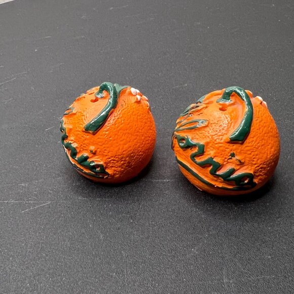 VTG California Orange Salt & Pepper Shakers Hand-Painted Ceramic Collectibles - Picture 2 of 10